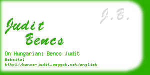 judit bencs business card